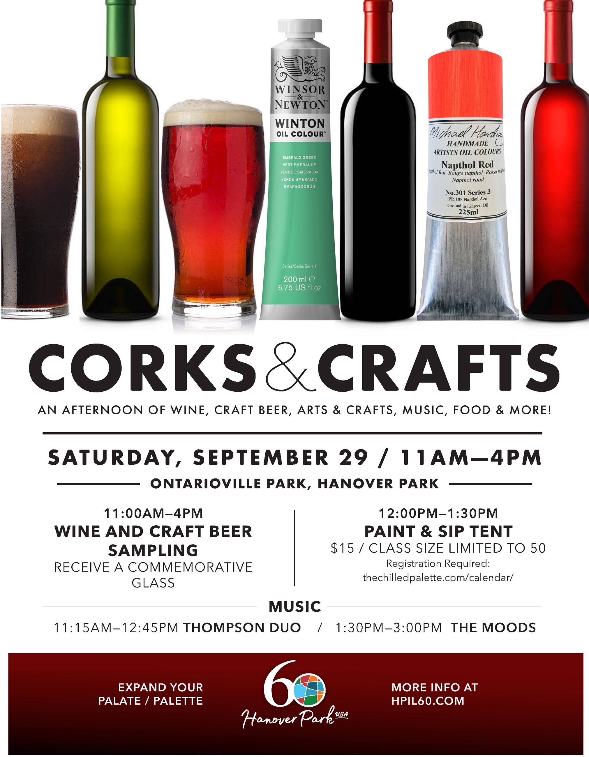 Corks and Craft flyer