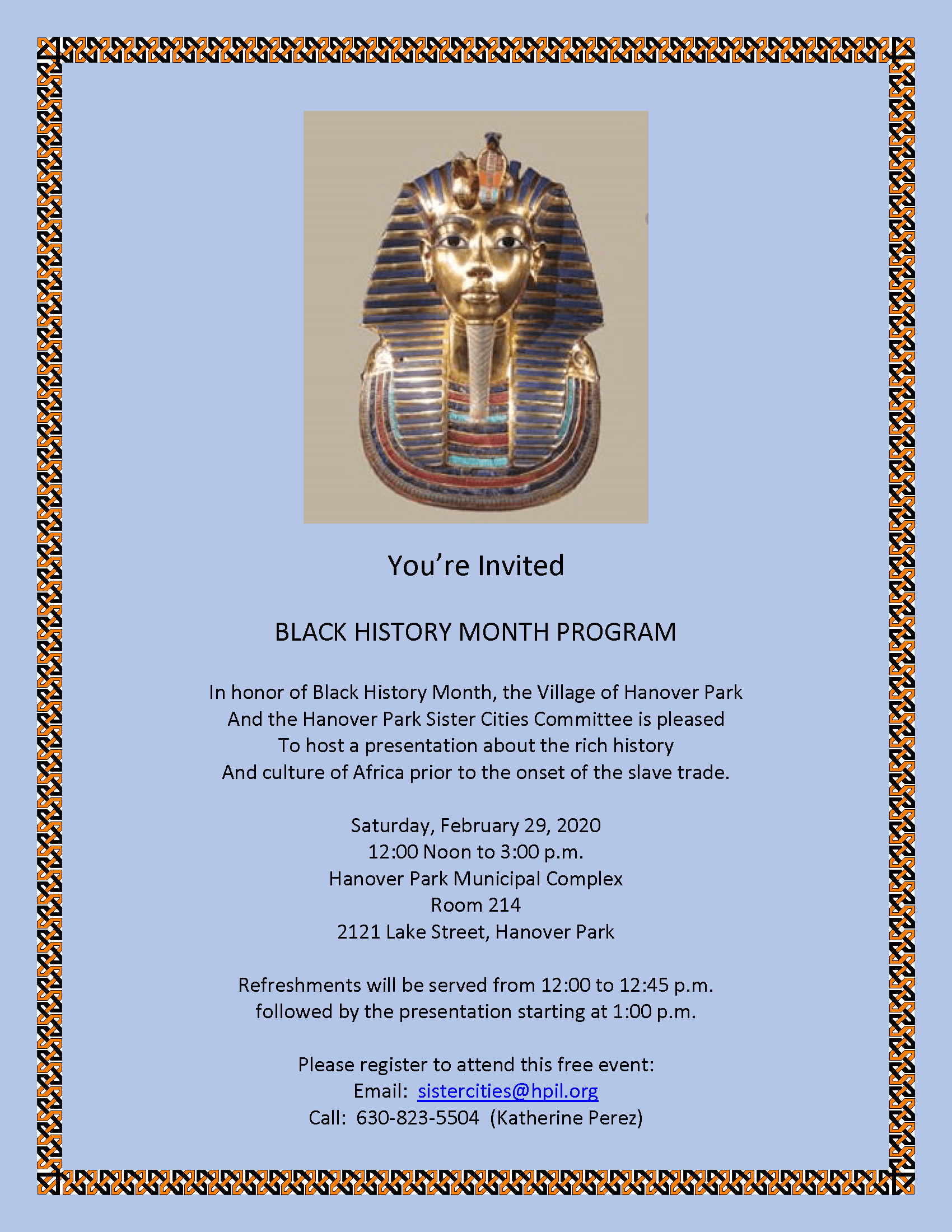 Black History Month 2020 Invitation Flyer
