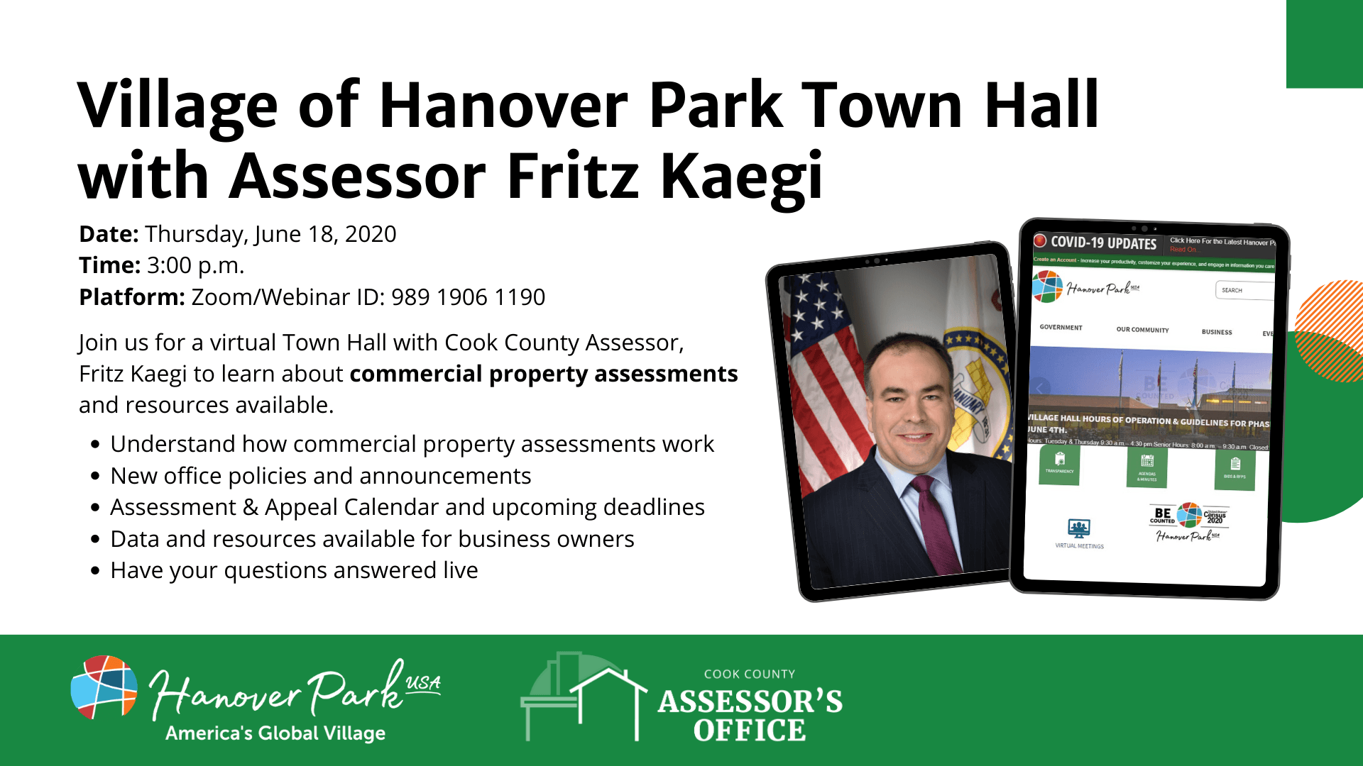 Hanover Park Town Hall Flyer