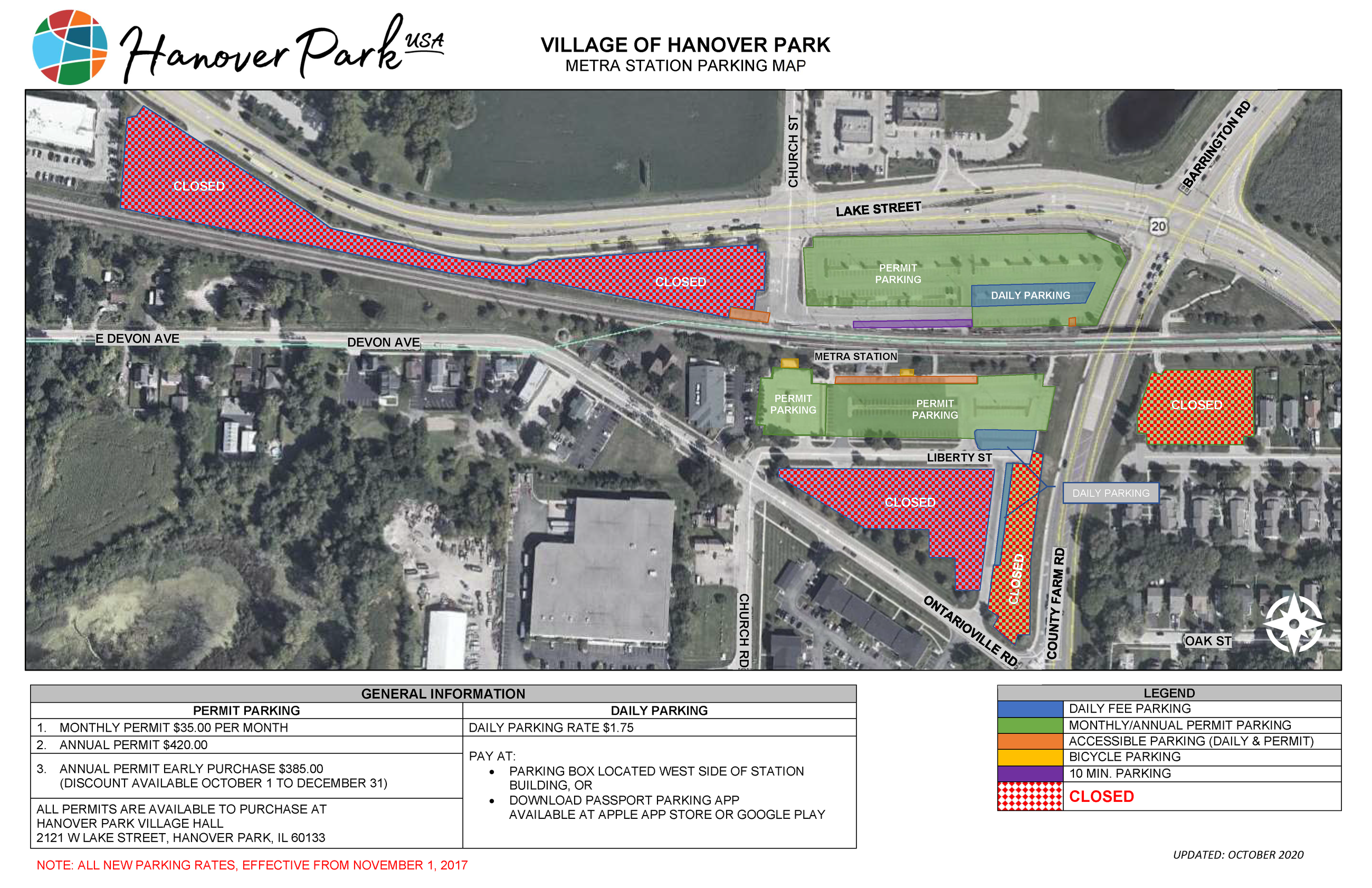 Metra Station Parking Map_Winter Maintenance 2020-2021