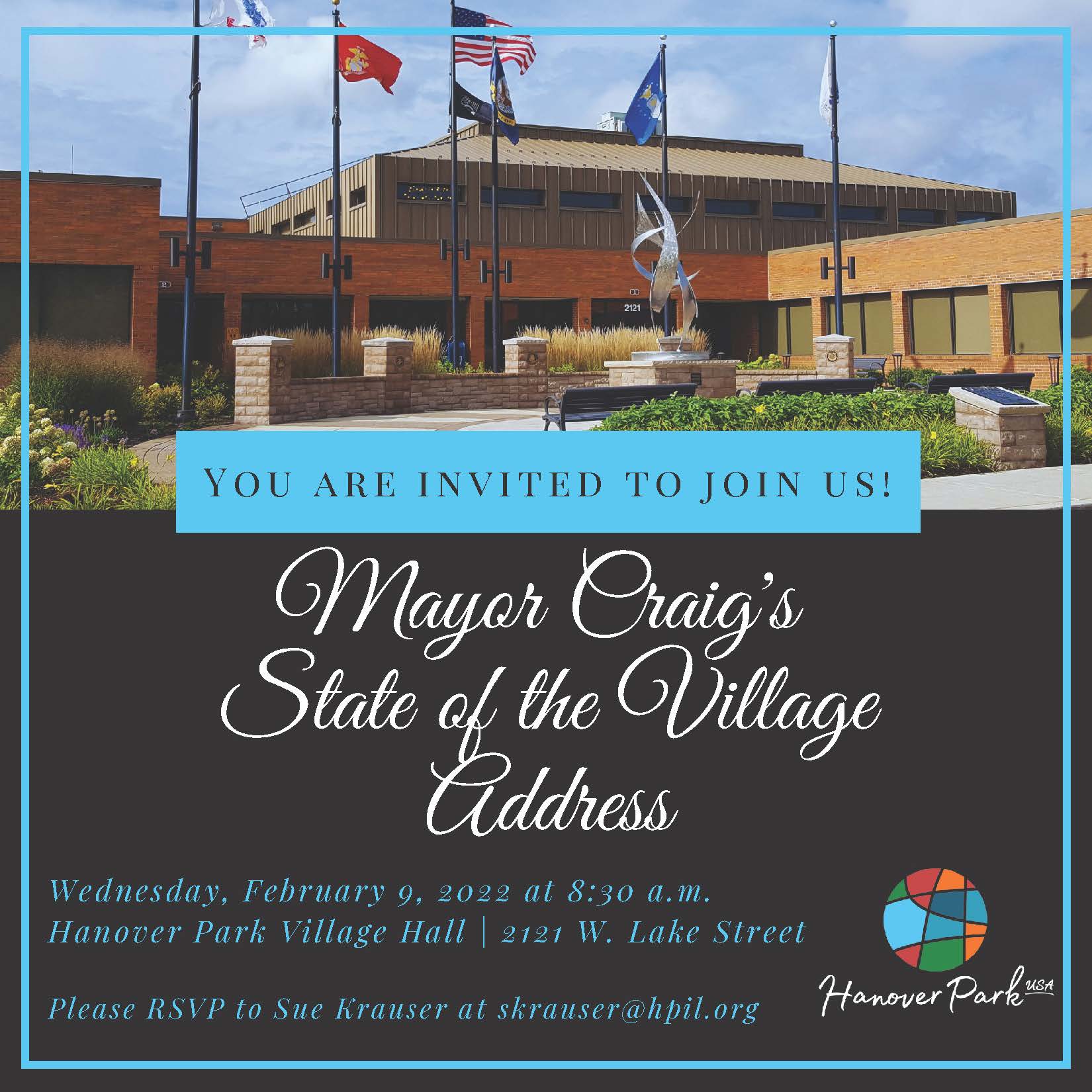 Mayor Craig Photo State of the Village Flyer