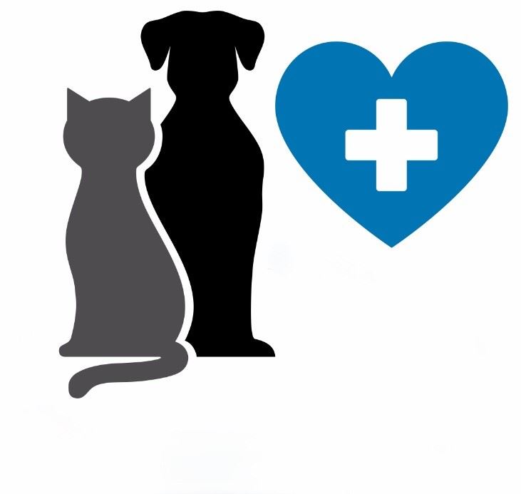 Animal care clinic logo dog by heart